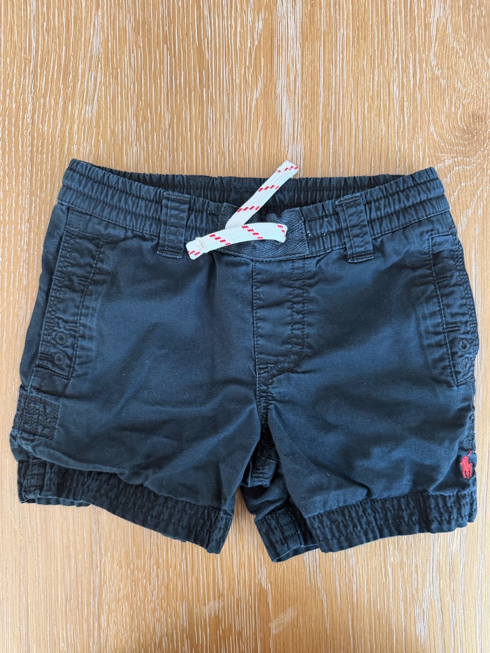 Polo by Ralph Lauren Black Kids Drawstring Cotton Shorts